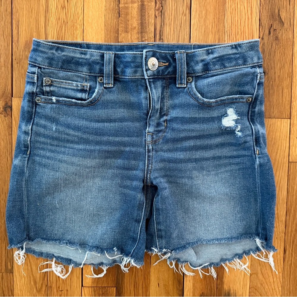 American Eagle Outfitters Distressed Blue Jean Shorts